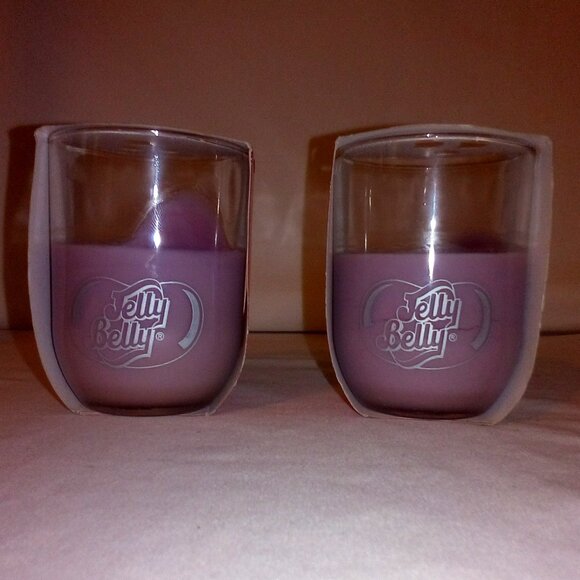 (2) Jelly Belly Fragranced Candles: Glass. Mixed Berry Smothie. New - Picture 3 of 7